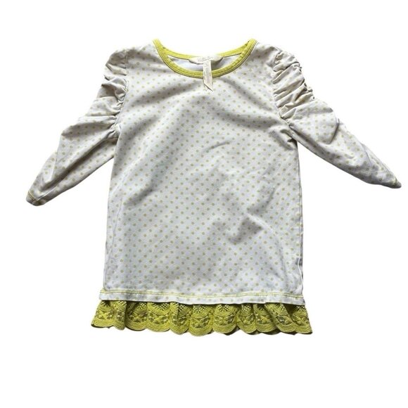 Matilda Jane Other - Matilda Jane Lime Green Polka Dot Top Size 6 Years